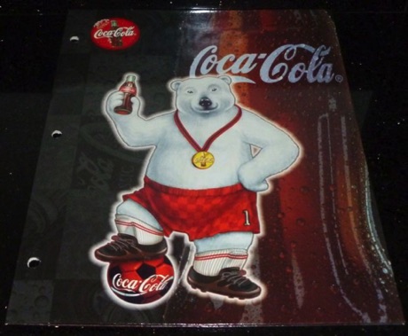 2150-2 € 2,00 coca cola dossiermap beer met voetbal 3x29cm